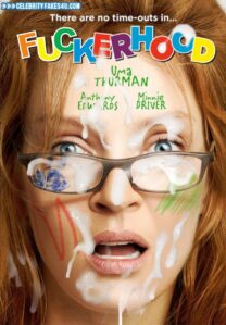 Uma Thurman Glasses Cumshot Facial 001