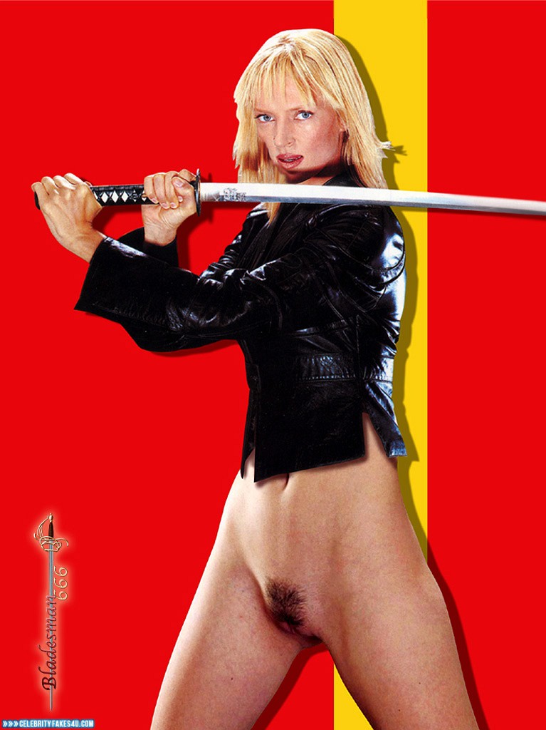 Uma Thurman Fake, Kill Bill (Film Series), Pantiless, Porn
