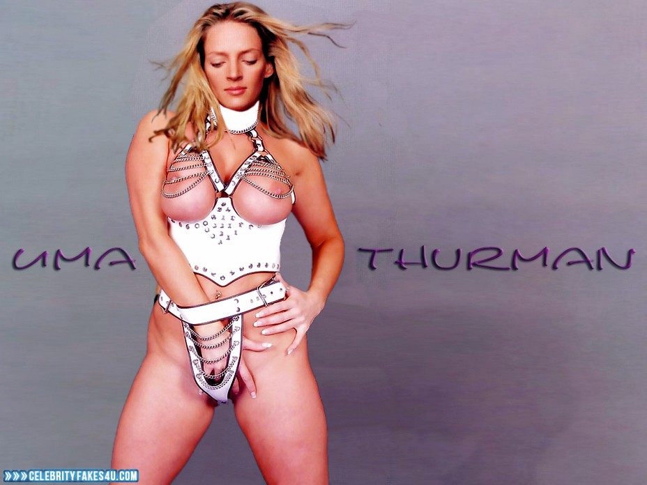 Uma Thurman Fake, BDSM, Lingerie, Masturbating, Porn