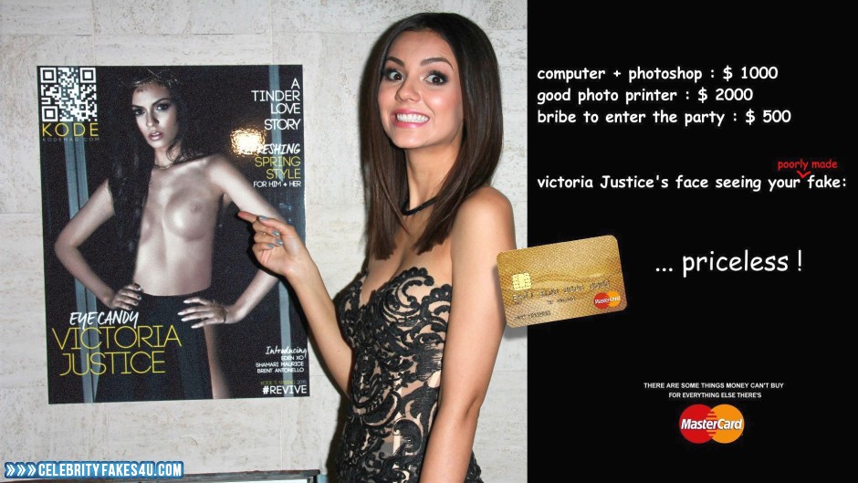 Victoria Justice Fake, Captioned, Magazine Cover, Nude, Tits, Porn