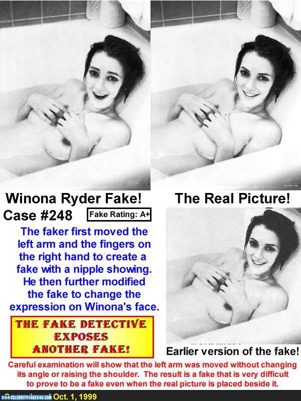 Winona Ryder Fake, Bath / Shower, Homemade, Nude, Tits, Porn