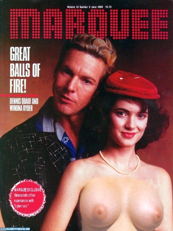 Winona Ryder Fake, Magazine Cover, Nude, Tits, Porn