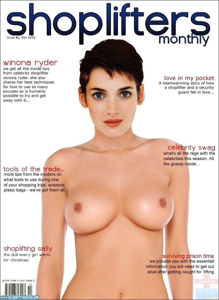 Winona Ryder Fake, Magazine Cover, Nude, Tits, Porn