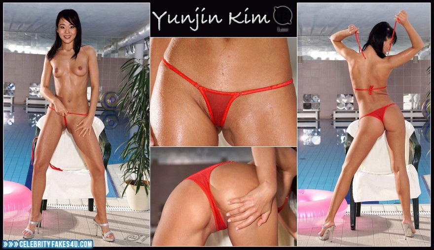 Yunjin Kim Fake, Ass, Camel Toe, Horny, Nude, Pussy, Thong, Tits, Porn