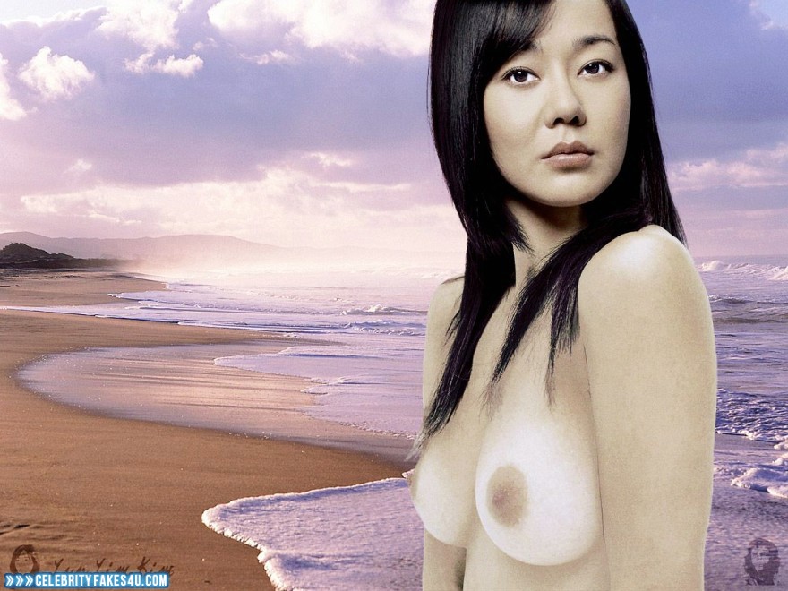 Yunjin Kim Fake, Beach, Nude, Outdoor, Tits, Porn